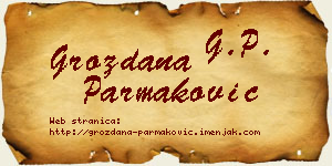 Grozdana Parmaković vizit kartica